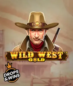  See the bold sheriff of "Wild West Gold," a popular slot game by Pragmatic Play. The visual features a confident sheriff with a golden star badge, set against a dusty Old West town backdrop. The game's title is prominently displayed in a classic font, complementing the theme of adventure and law enforcement in the wild frontier. 